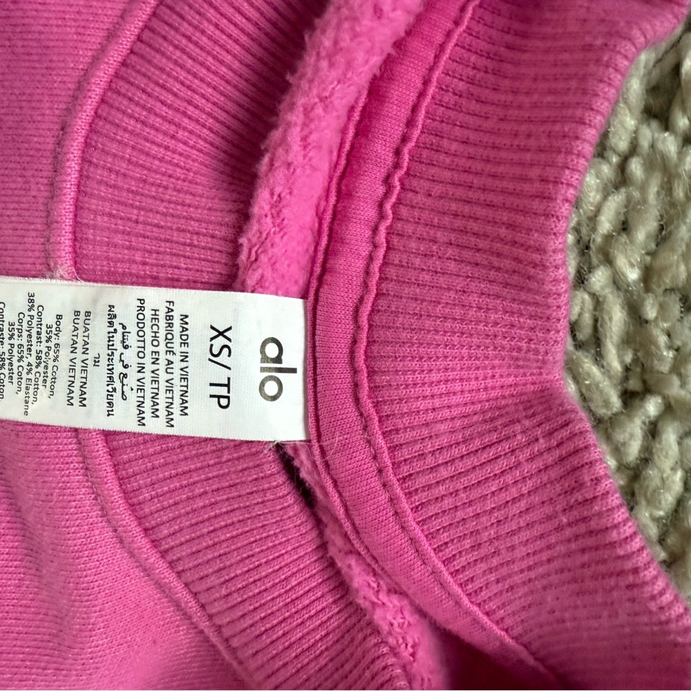 Alo Pink Sweatshirt XS